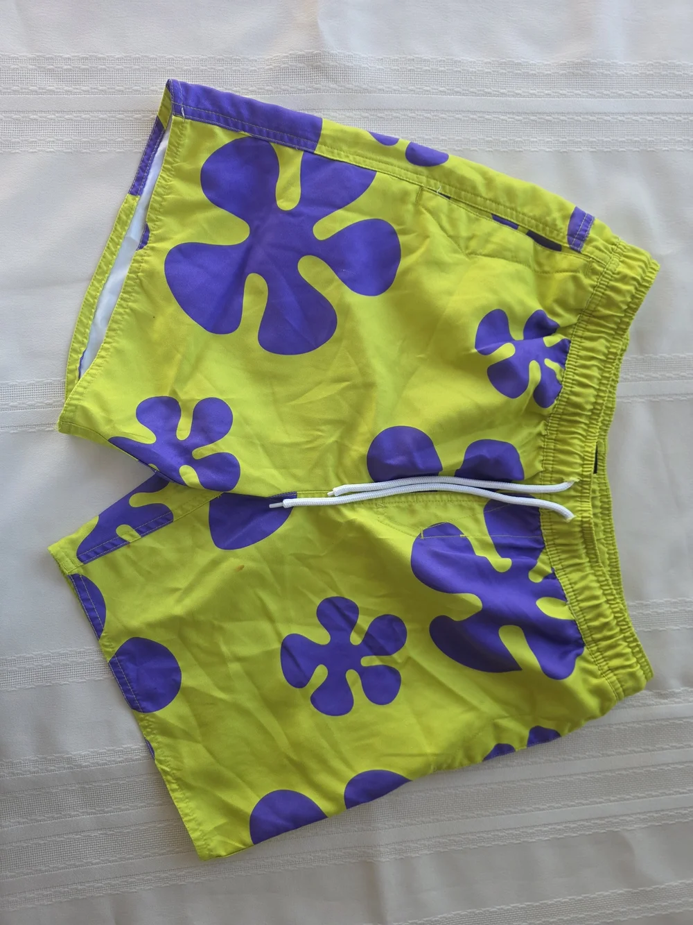 Patrick Star Yellow and Purple Floral Swim Shorts Spongebob